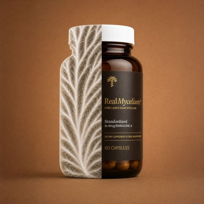 Bottle of Real Mushroom Real Mycelium™