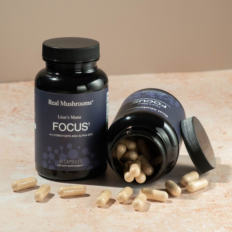 bottles of real mushrooms lion's mane focus