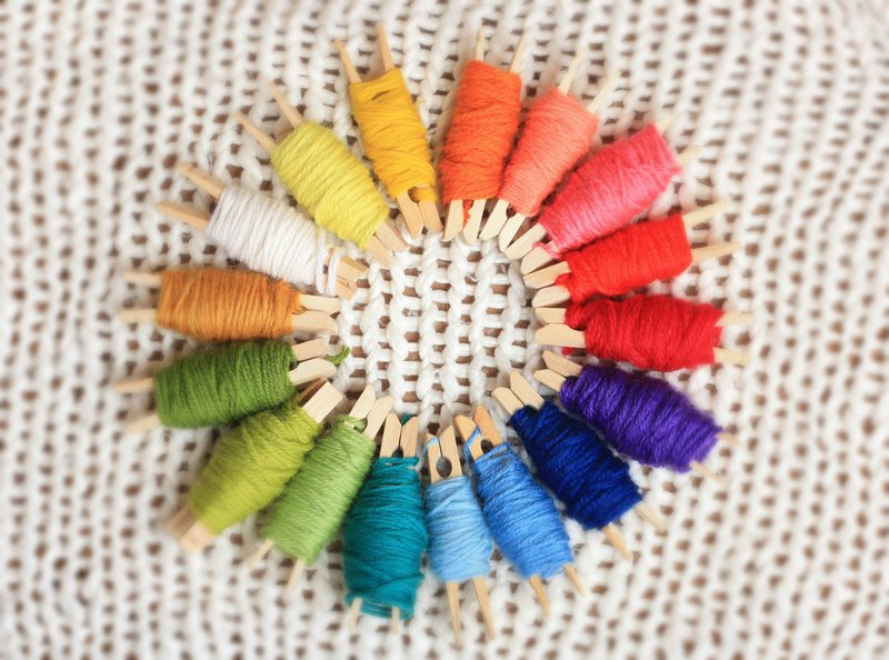 Yarns in different colours (Source: Sharon Waldron)