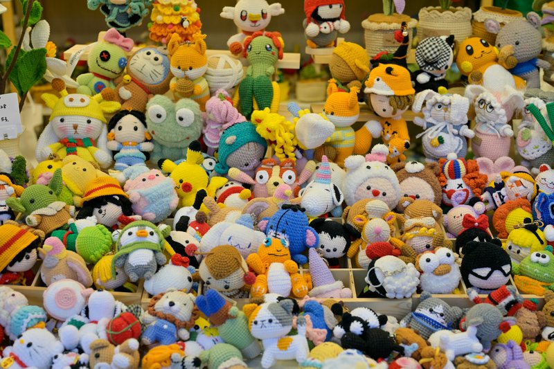 A variety of Amigurumi toys (Photographer: Jonathan Lim)