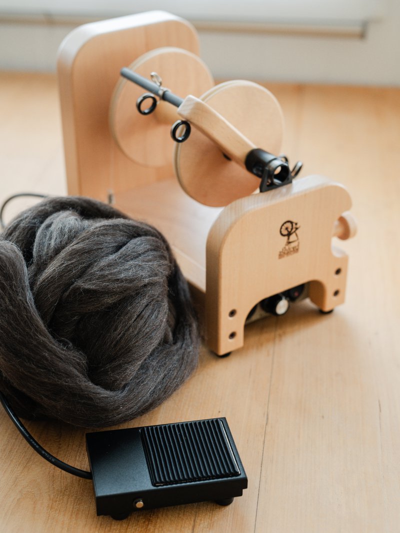 E-Spinner vs Treadle Spinning Wheel - Thread Collective Australia