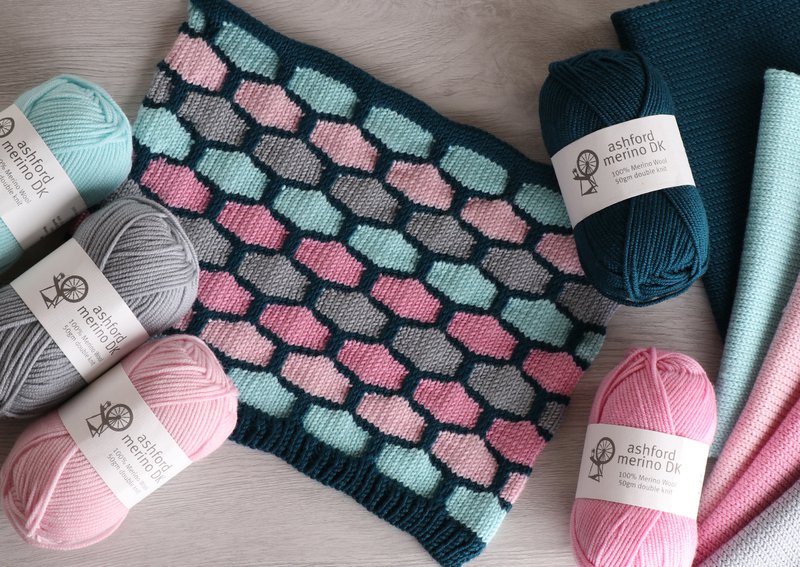 Knitting with Ashford Merino DK yarn (Source: Ashford Handicrafts Ltd)