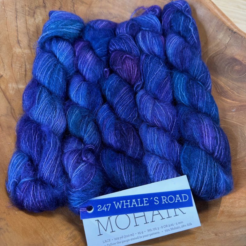 Skeins of Malabrigo Mohair hand-dyed yarn grouped together (Source: Thread Collective)