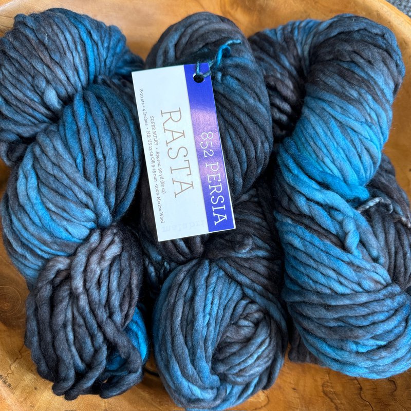 Skeins of Malabrigo Rasta hand-dyed yarn with original label (Source: Thread Collective)