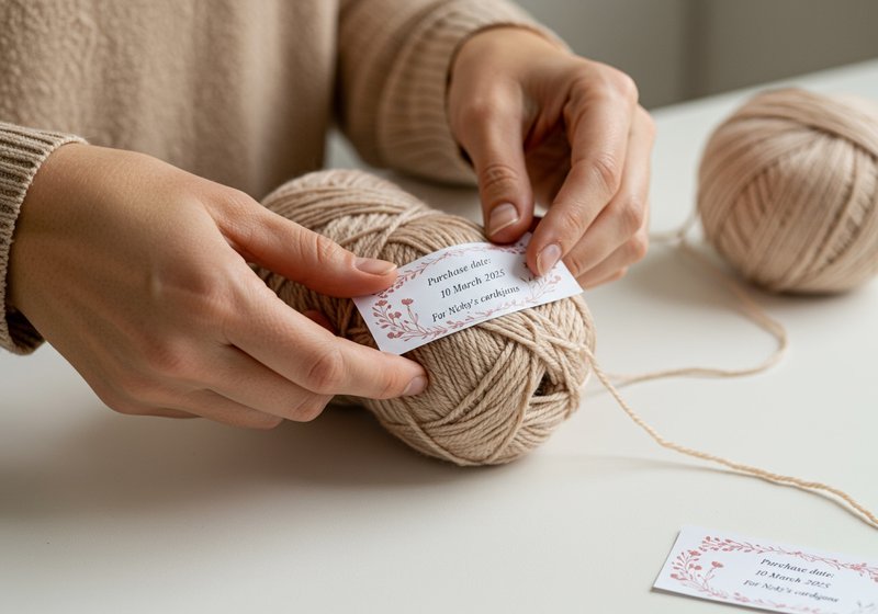 Adding a personalised label to a yarn skein (Source: Storychief)