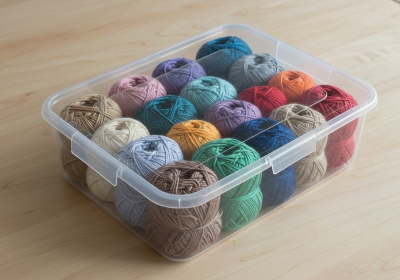 Yarns securely stored in an airtight container (Source: Storychief)