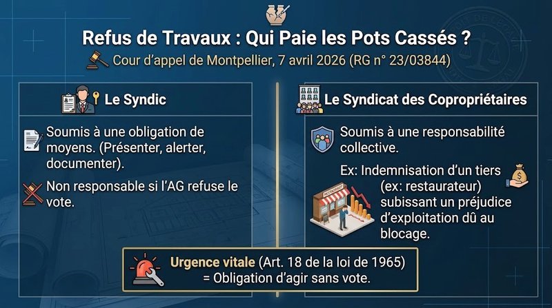 Responsabilité du syndic : que se passe-t-il quand l'AG refuse des travaux ?