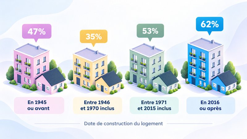 La date de construction, premier révélateur d'inégalité