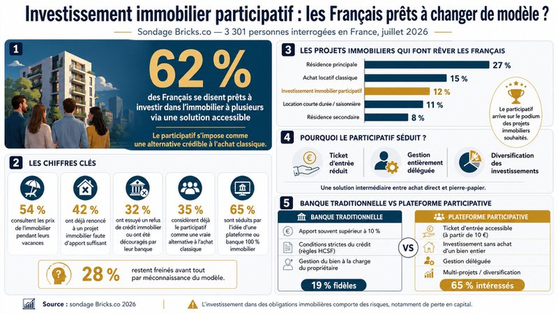 Investissement immobilier participatif : ce que révèle le sondage Bricks.co Investissement immobilier participatif : ce que révèle le sondage Bricks.co