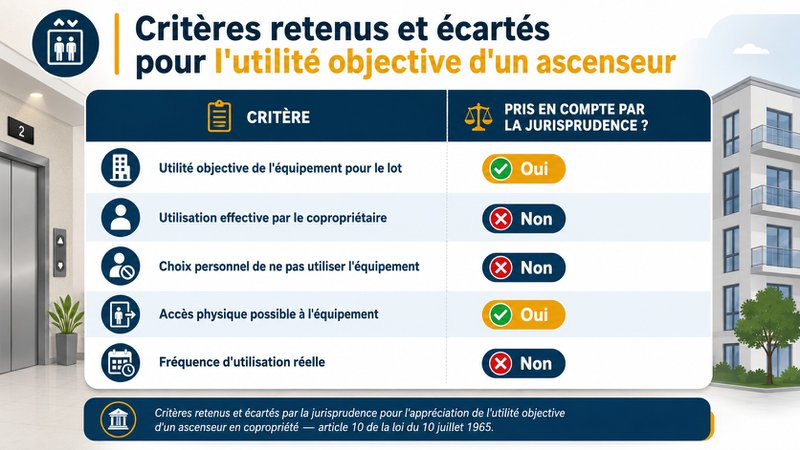 Quelle est la règle légale pour les charges ascenseur en copropriété ? Quelle est la règle légale pour les charges ascenseur en copropriété ?