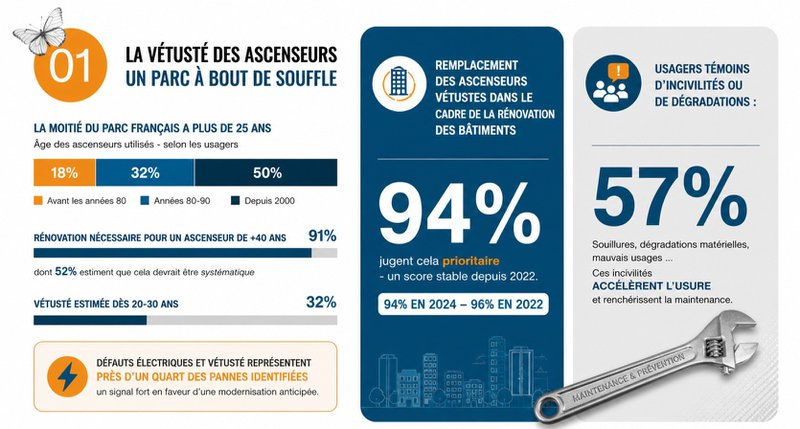 Un parc vieillissant : l'urgence de la modernisation des ascenseurs