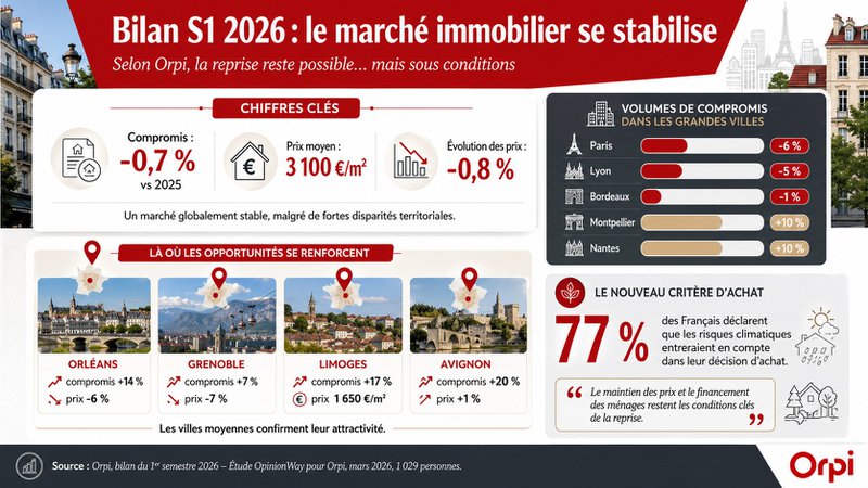 Marché immobilier 2026 : le bilan semestriel Orpi