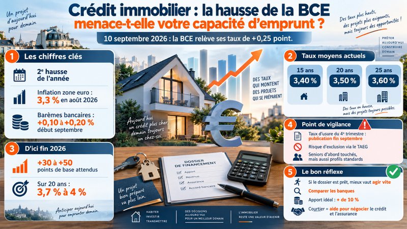Crédit immobilier - hausse de la BCE Crédit immobilier - hausse de la BCE