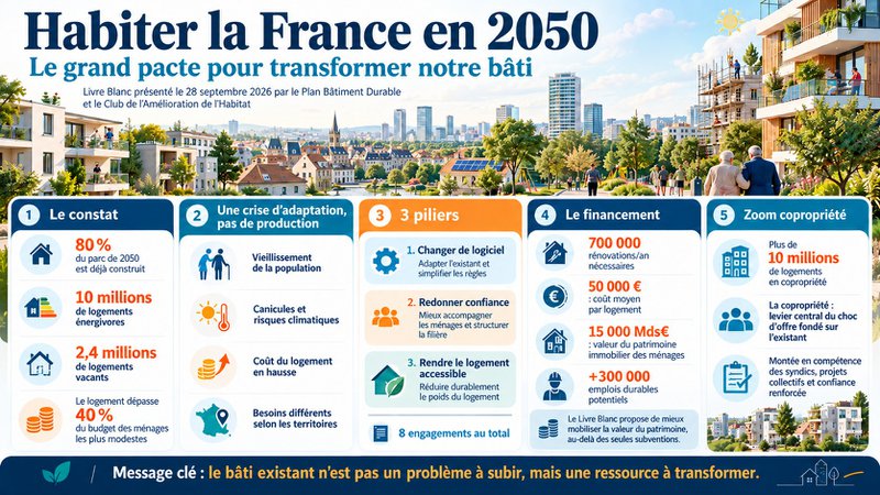Habiter la France en 2050, le Livre Blanc pour transformer le bâti existant Habiter la France en 2050, le Livre Blanc pour transformer le bâti existant