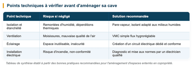 Aménager sa cave en copropriété