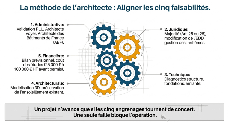 Comment se déroule un projet de surélévation en copropriété ?