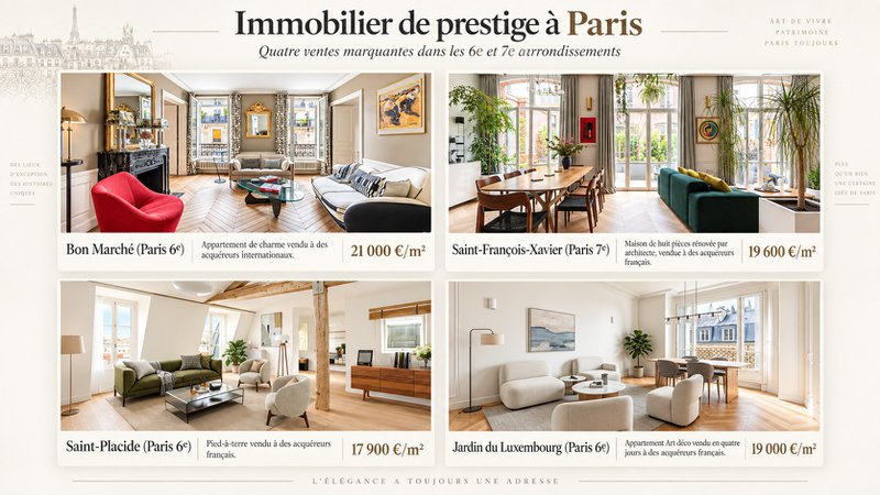 Le 6e et le 7e arrondissement : vitrines du marché prime à Paris