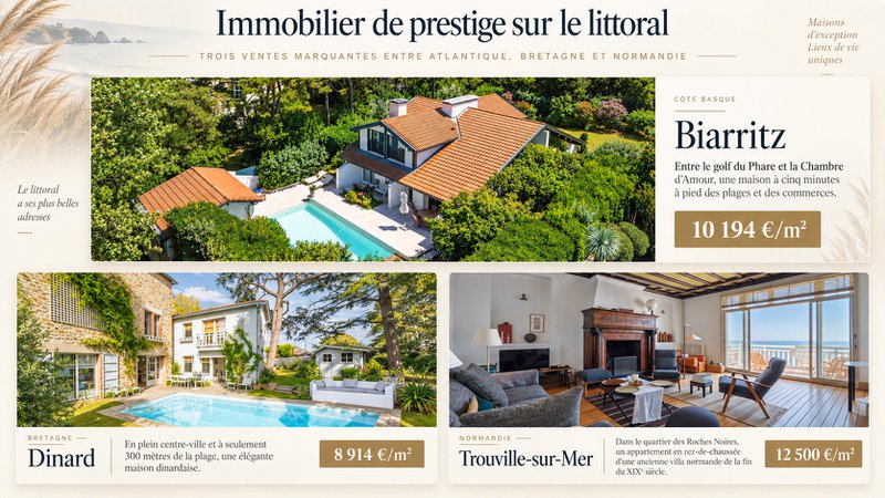 Immobilier de prestige sur le littoral