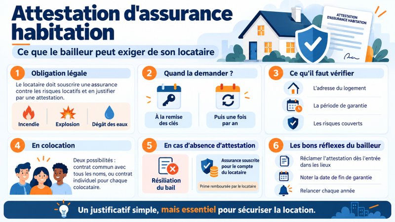 Attestation d'assurance habitation : ce que le bailleur peut exiger de son locataire