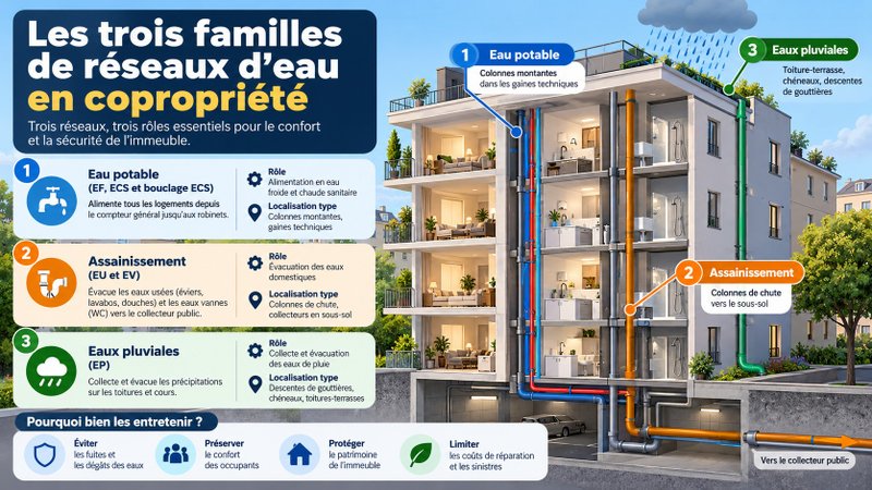 Qu'est-ce que les réseaux d'eau en copropriété ?
