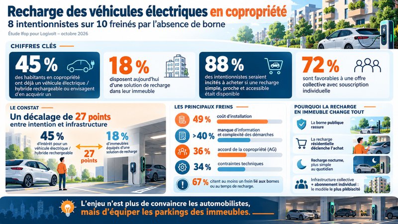 Recharge des véhicules électriques en copropriété