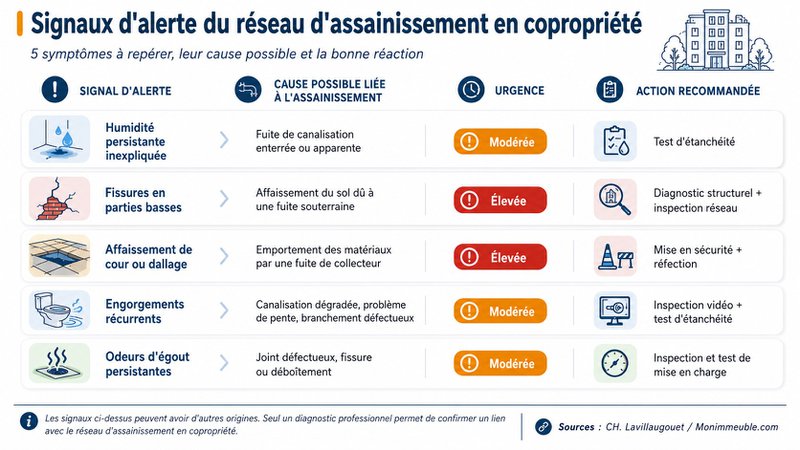 Réseau d'assainissement en copropriété : les points clés