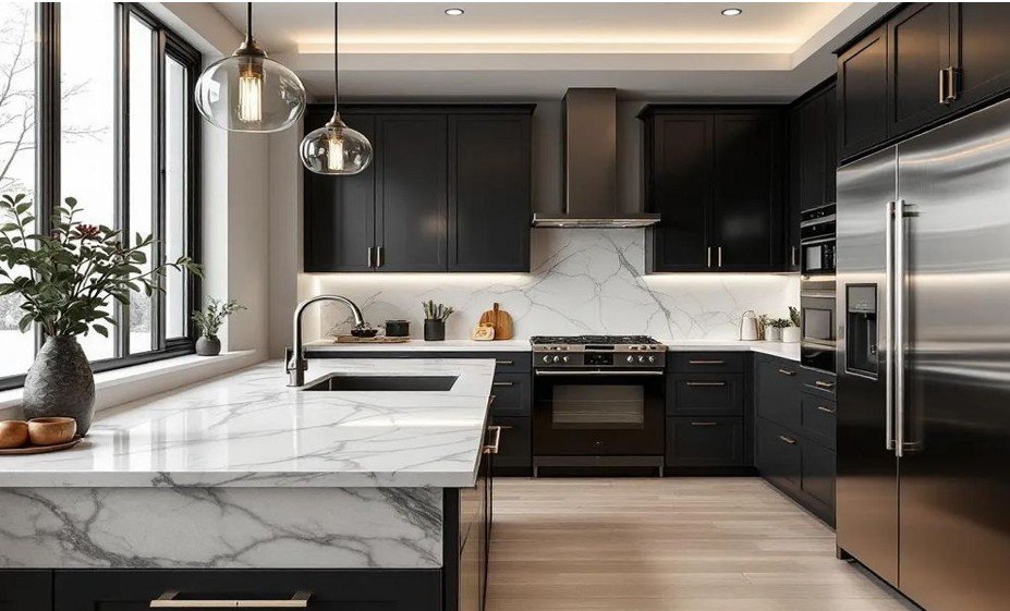 a modern clean kitchen surface a modern clean kitchen surface