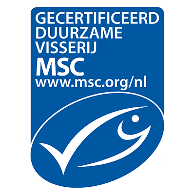 Logo certificado MSC para omega-3 producido de manera sostenible.