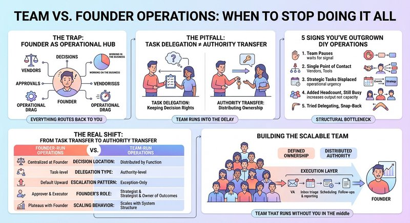 team vs. founder operations