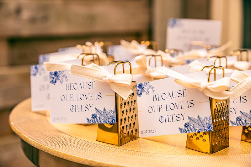 Kaasraspjes als bedankjes op een huwelijk - House of Weddings
