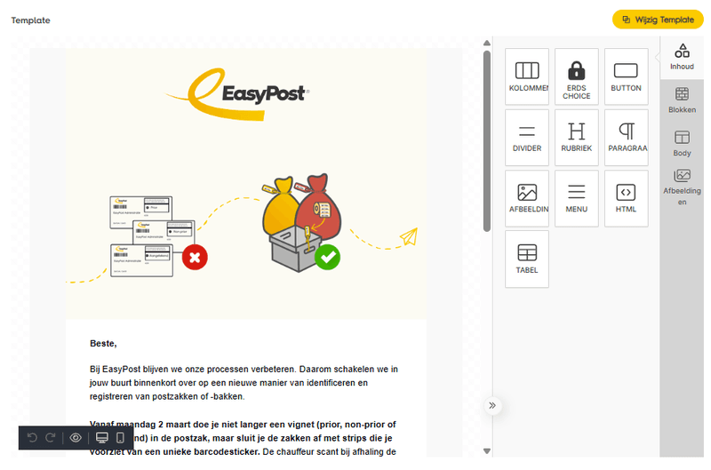 Email Easy Post Verstuur beveiligde mails via EasyPost Connect | EasyPost