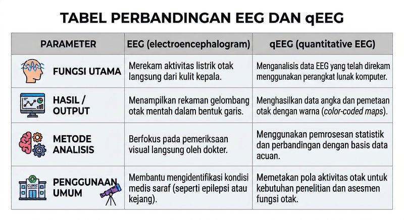 Tabel Perbandingan Brain Mapping: EEG dan qEEG