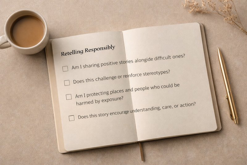 Practical checklist for retelling responsibly.
