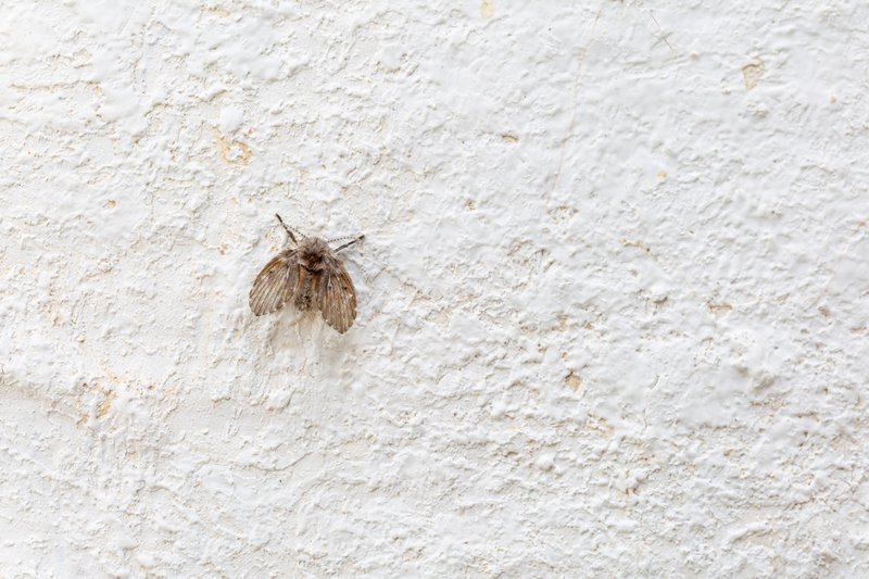 Clogmia albipunctata. Mosca de la humedad. Psychodidae. San Pedro de las Dueñas, León.