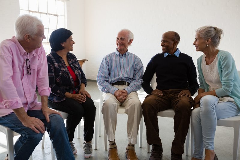 storytelling with senior friends