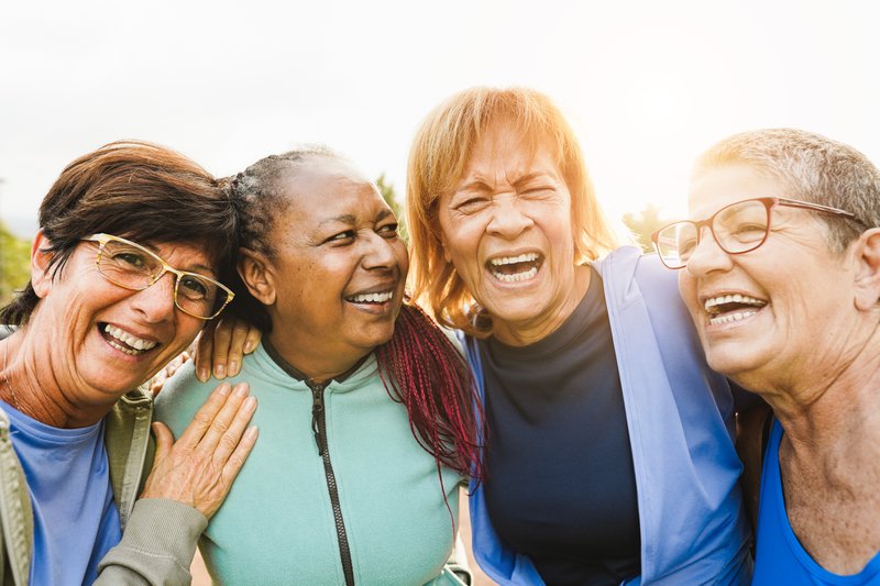 laughing seniors as part of senior living