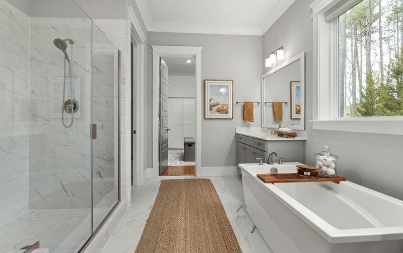 Home bathroom design for multifamily homes.