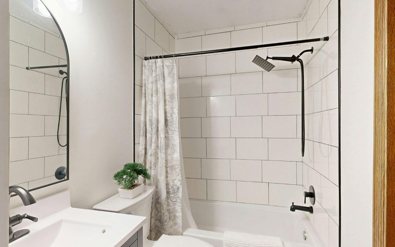 Minimalist home bathroom design.