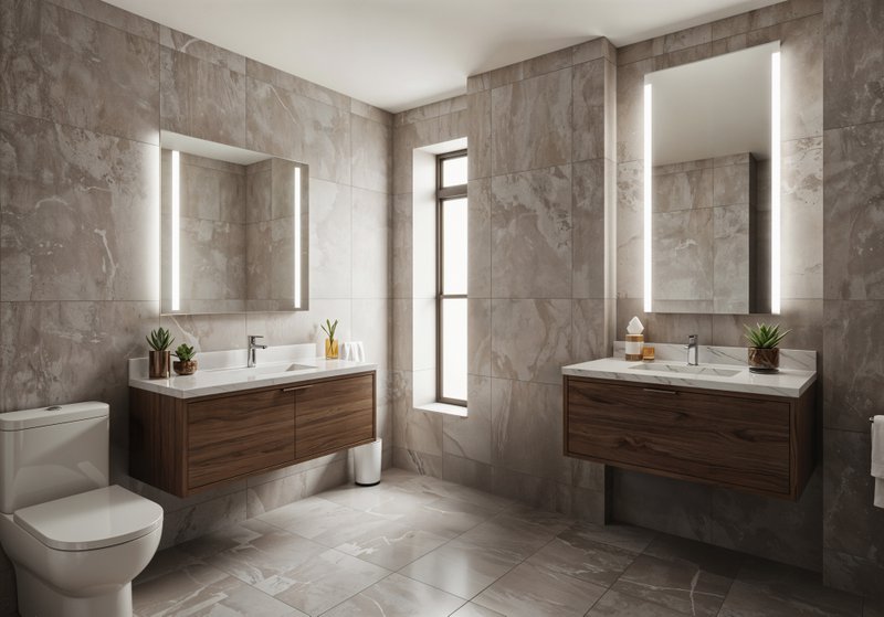 Bathroom with Sentrel wall systems installed