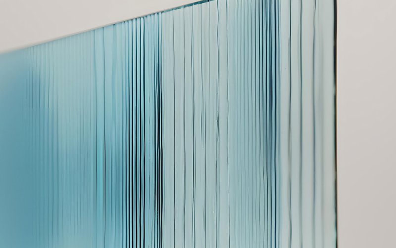 Reeded glass panels ready for use.