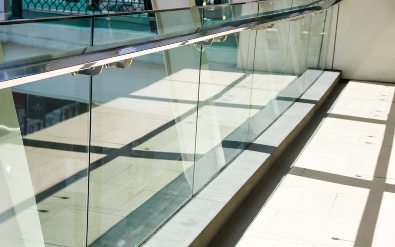 Laminated safety glass balustrade.