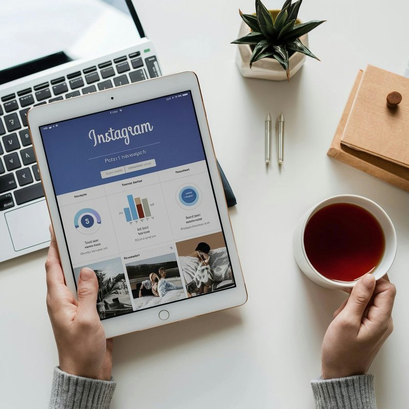 a social media on a tablet. financial advisor facebook ads