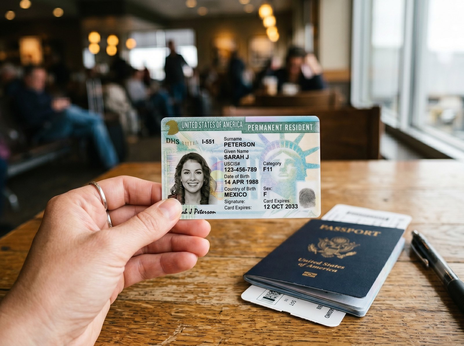 what does a green card look like
