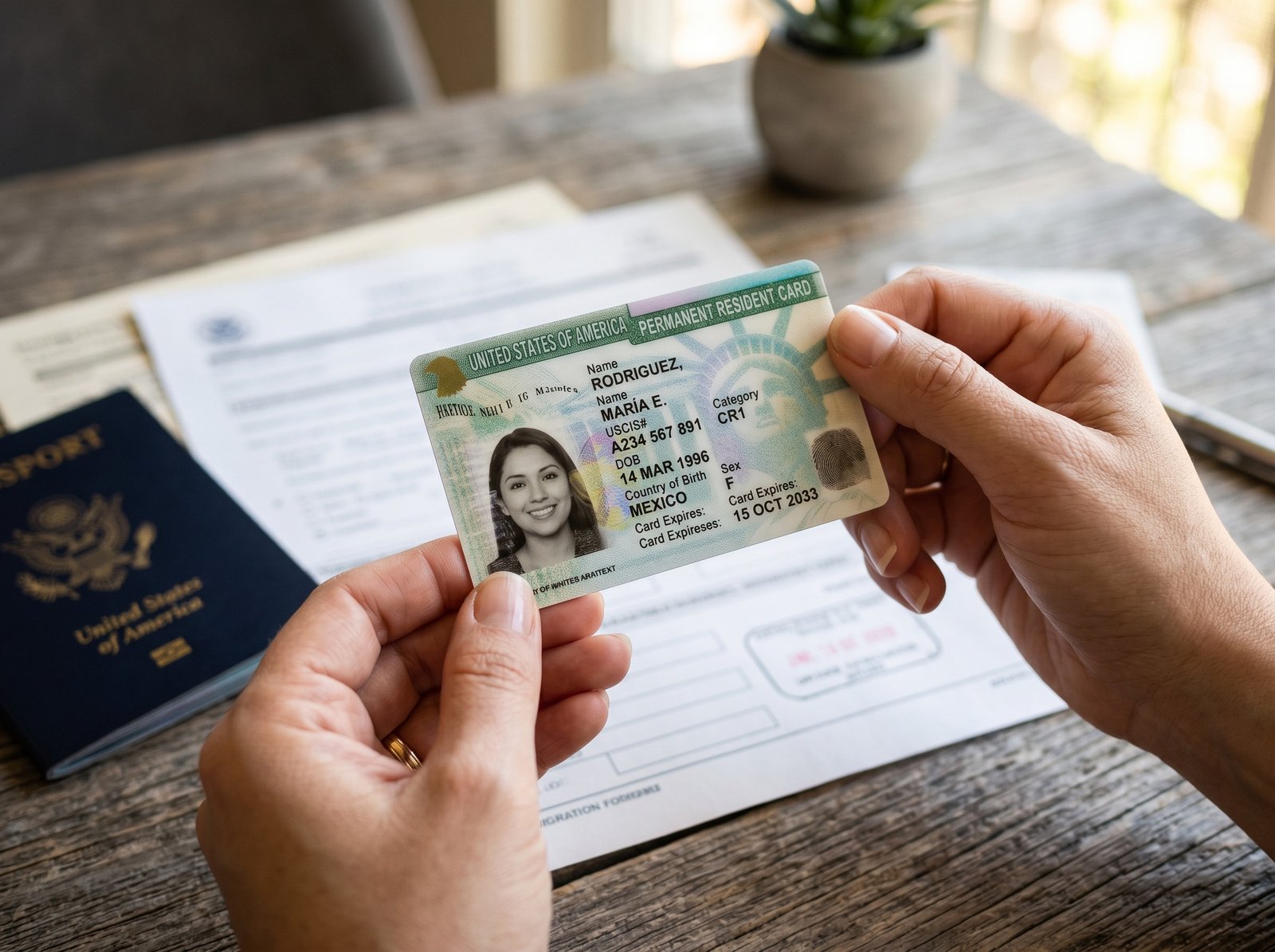 what does a green card look like