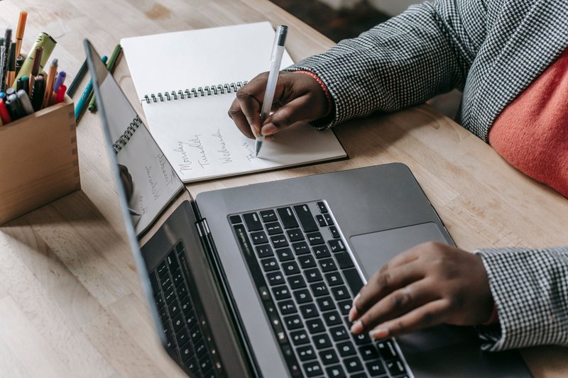 A business owner working how to scale a service business.