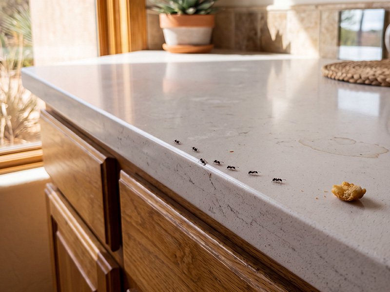 ants on kitchen counter in phoenix home