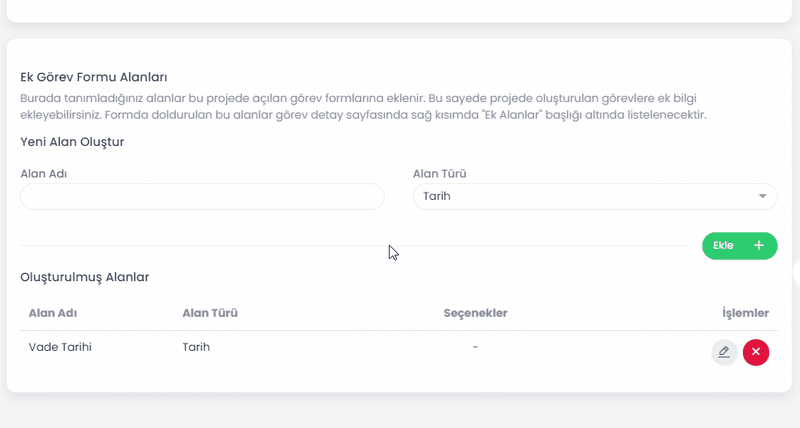 Görev Listesi Şablonu: Cubicl'da Özelleştirilebilir Ek Alanlar ile Görev Formu