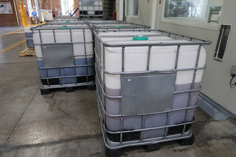 IBC totes can hold around 300 gallons of bulk agave syrup.