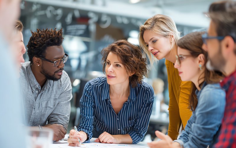 Marketing team working on Google Ads for B2B companies
