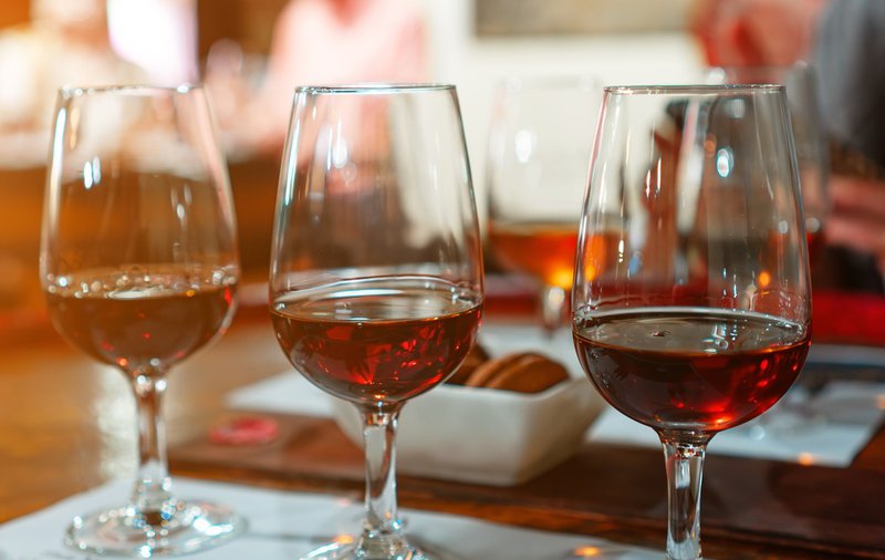 Agave wine in glasses